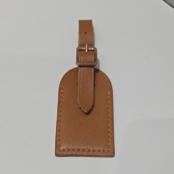 Louis Vuitton Brown Leather Luggage Tag - Picture 2 of 3